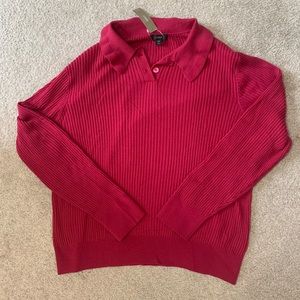 Red Collard J. Crew Sweater